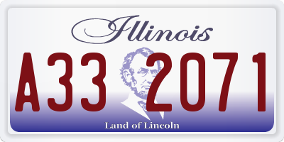 IL license plate A332071