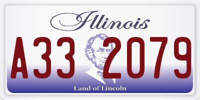 IL license plate A332079