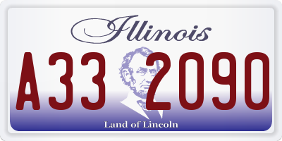 IL license plate A332090
