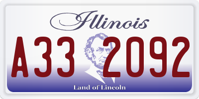 IL license plate A332092