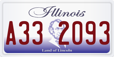 IL license plate A332093