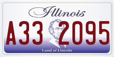 IL license plate A332095