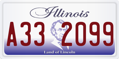 IL license plate A332099