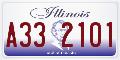 IL license plate A332101