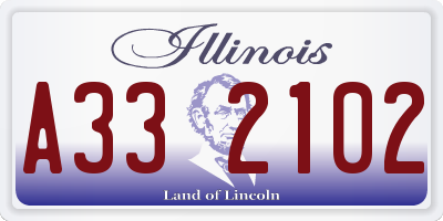 IL license plate A332102
