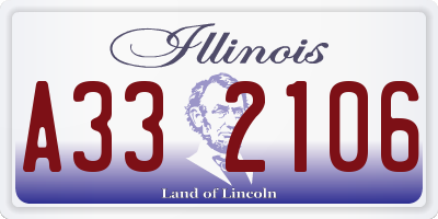 IL license plate A332106