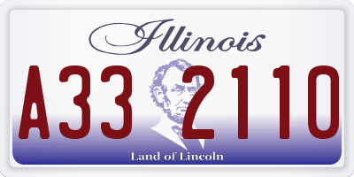 IL license plate A332110