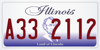 IL license plate A332112
