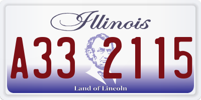 IL license plate A332115
