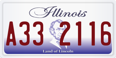 IL license plate A332116