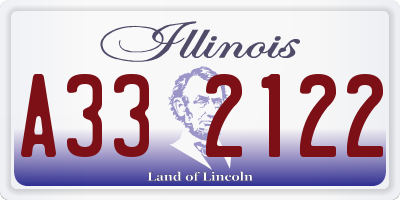IL license plate A332122