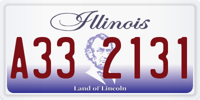 IL license plate A332131