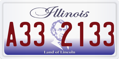 IL license plate A332133