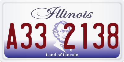 IL license plate A332138