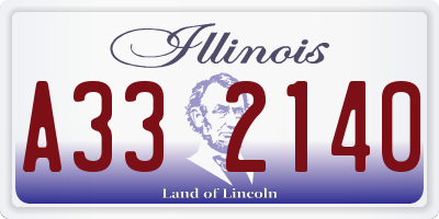 IL license plate A332140