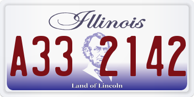 IL license plate A332142