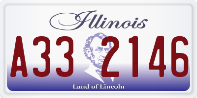 IL license plate A332146