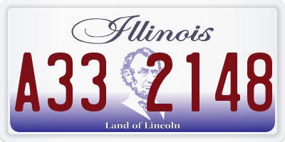 IL license plate A332148