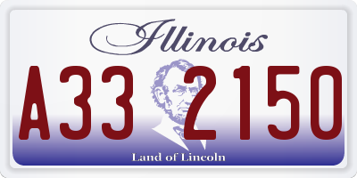IL license plate A332150