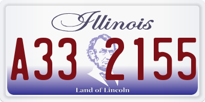 IL license plate A332155