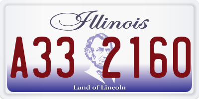 IL license plate A332160