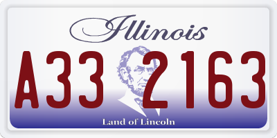 IL license plate A332163