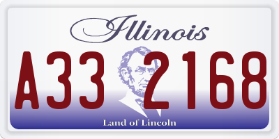 IL license plate A332168