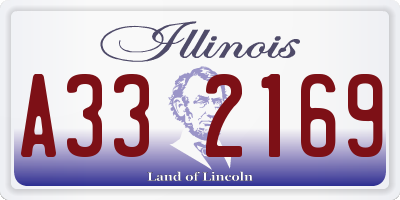 IL license plate A332169
