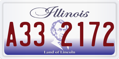IL license plate A332172