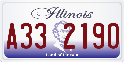 IL license plate A332190