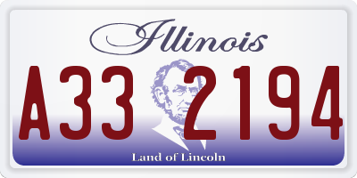 IL license plate A332194