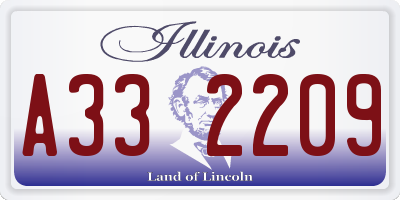 IL license plate A332209