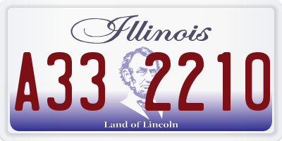 IL license plate A332210