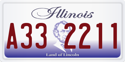 IL license plate A332211