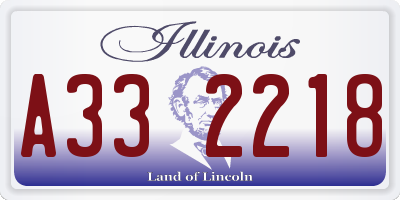 IL license plate A332218