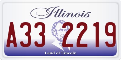 IL license plate A332219