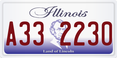 IL license plate A332230