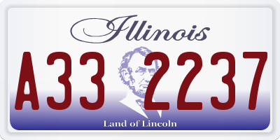 IL license plate A332237