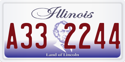 IL license plate A332244