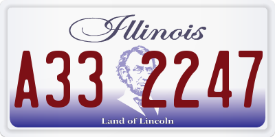 IL license plate A332247