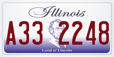 IL license plate A332248