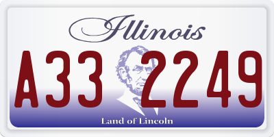 IL license plate A332249
