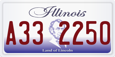 IL license plate A332250