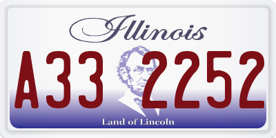 IL license plate A332252