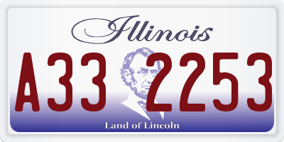 IL license plate A332253