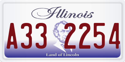IL license plate A332254
