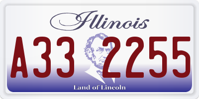 IL license plate A332255