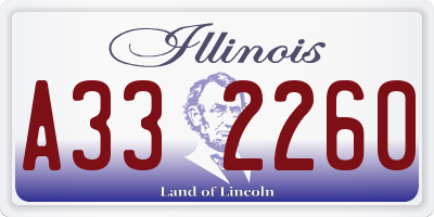 IL license plate A332260