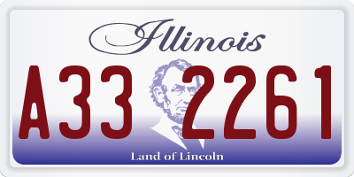 IL license plate A332261