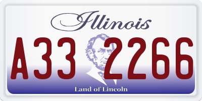 IL license plate A332266